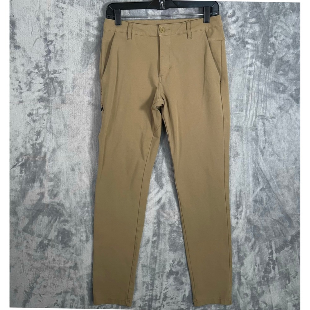 BYLT Everyday Pants Mens 32 (29x32) Beige Tan Slim Straight Stretch‎ Performance